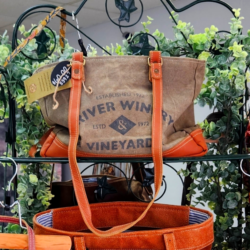 Boutique Leather and Canvas Tote